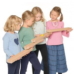 Duży tor kulkowy do gry zespołowej drewniany kulodrom Erzi