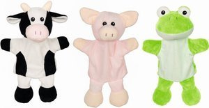 Pacynki na rękę krówka świnka żabka Goki