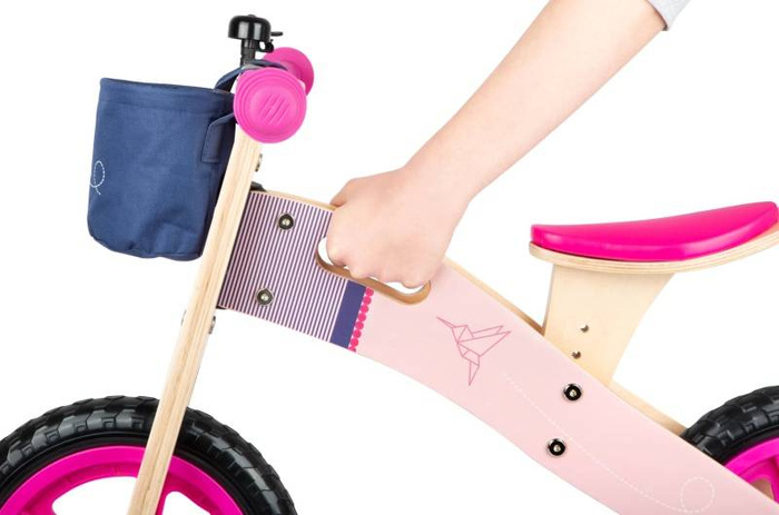 Drewniany rowerek biegowy Różowy koliber Small Foot