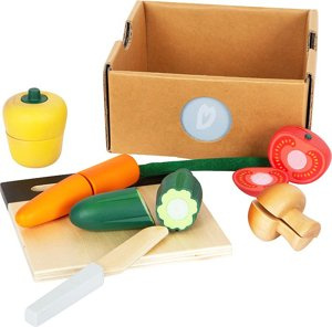 Drewniane warzywa do krojenia z deską kuchenną Small Foot