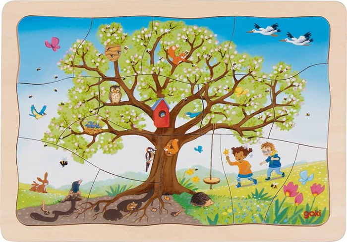 Układanka drewniana Moja jabłonka Goki