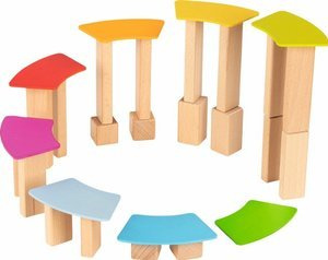 Klocki z drewna Pastelowa architektura Goki