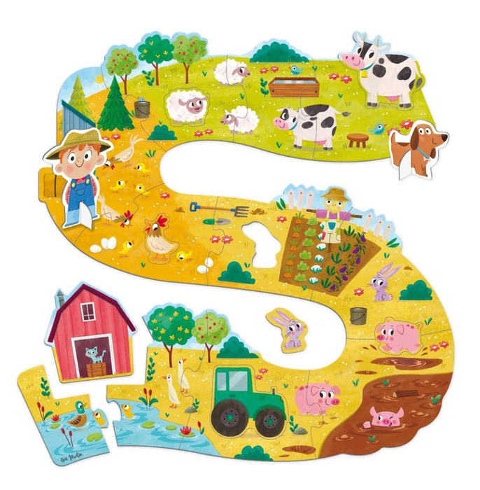 Puzzle dla dzieci XXL Farma Goula