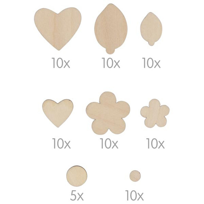 Drewniane kwiatki do pokolorowania Goki