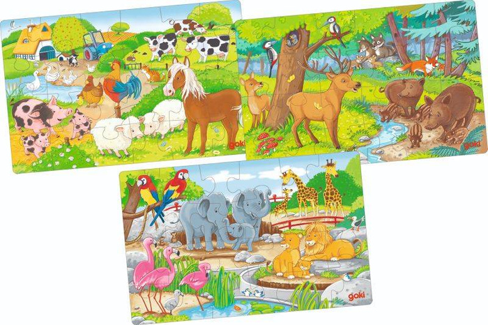 Zestaw puzzli Zwierzęta Goki 