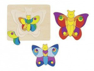 Puzzle warstwowe motyl, 11 el.
