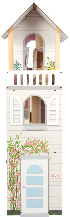 Drewniany domek dla lalek willa XL z wyposażeniem Small Foot