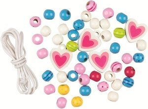 Drewniane koraliki do nawlekania Biżuteria serc Goki Susibelly