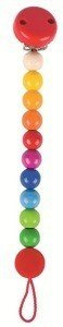 Łańcuszek do smoczka z klipsem Kolorowe korale Goki