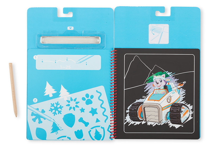Wydrapywanka zdrapywanka z książką Psi Patrol Scratch Art Pad – Skye Melissa and Doug