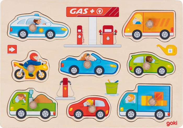 Dopasowywanka układanka drewniana Stacja benzynowa Goki