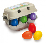 Drewniane kolorowe jajka 6 sztuk Erzi 