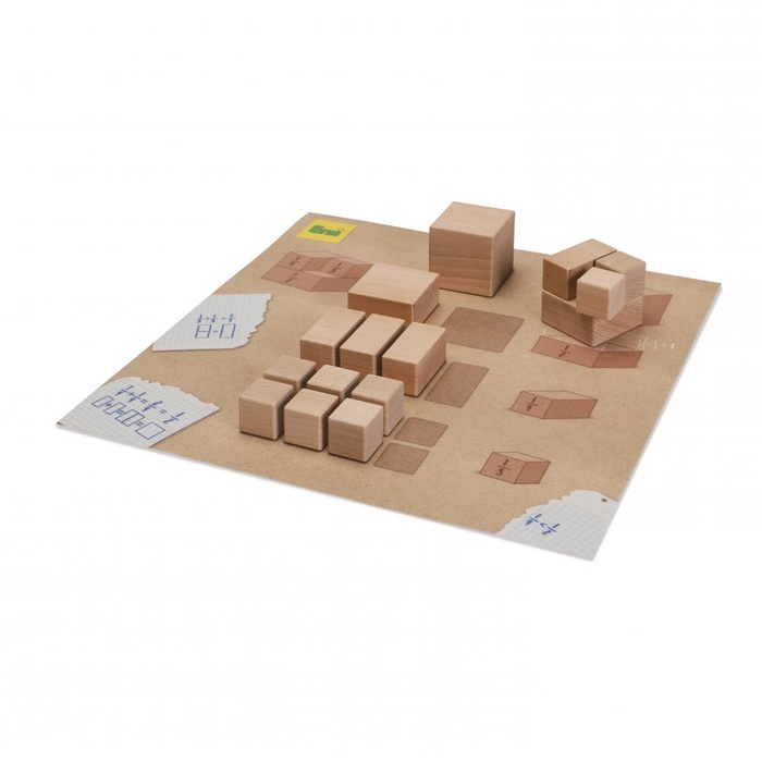 Drewniana Gra dla dzieci do nauki dzielenia i ułamków Erzi