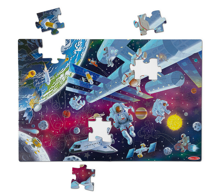Kosmiczne puzzle podłogowe świecą w nocy 48 el. Melissa and Doug