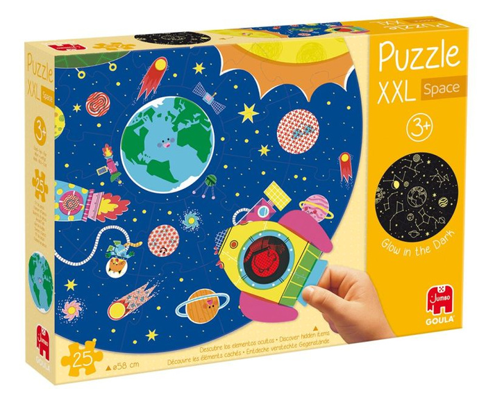 Okrągłe puzzle dla dzieci XXL Kosmos Goula