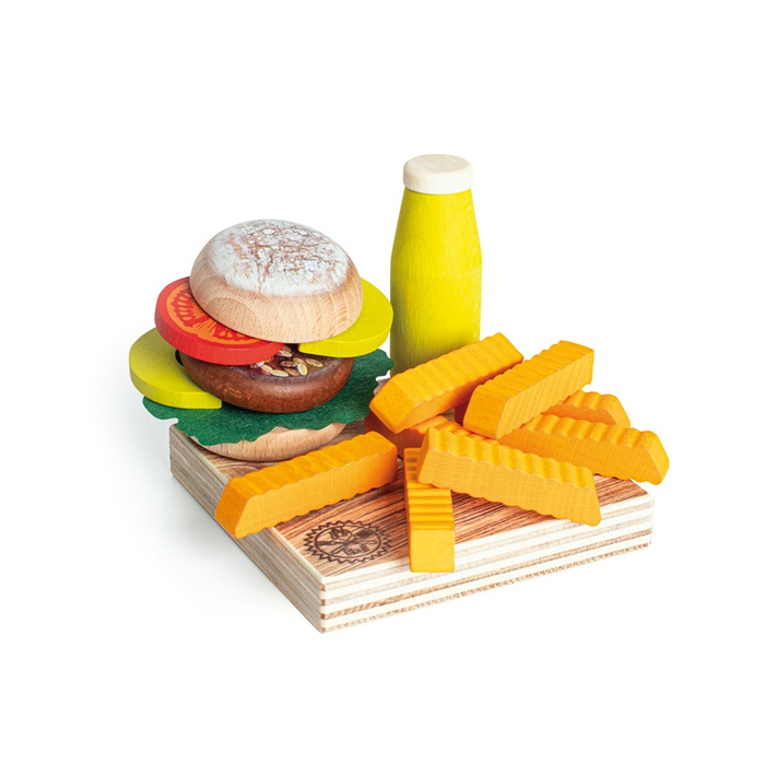 Zestaw produktów spożywczych do zabawy wegetariański Burger Erzi