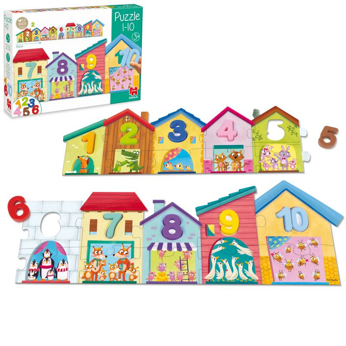 Puzzle dla dzieci Cyfry 1-10 Goula