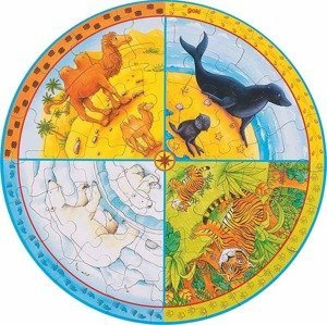 Puzzle z tektury Cztery oblicza ziemi Goki