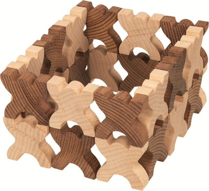 Drewniane klocki dla dzieci i gra Człowiek X Goki Nature