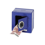 Metalowy sejf z zamkiem szyfrowym, niebieski