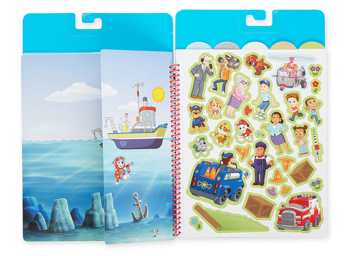 Naklejki wielorazowego użytku Psi Patrol Restickable Stickers Flip-Flap Pad – Adventure Bay Melissa & Doug