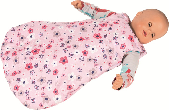 Śpiworek z kwiecistym wzorem dla lalek Goki