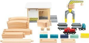 Drewniana kolejka dla dzieci Stacja przeładunkowa z magnesami Small Foot World