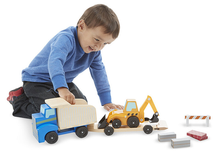 Drewniane pojazdy budowlane dla dzieci Classic Toys Melissa and Doug