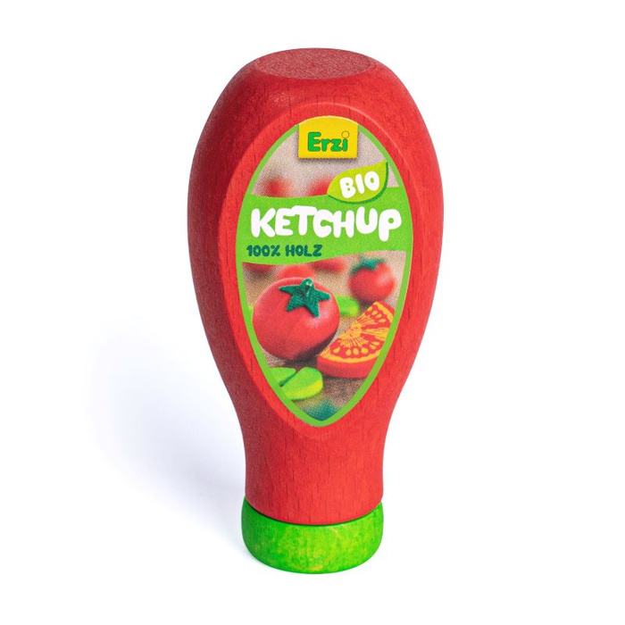Keczup w drewnianej butelce do zabawy dla dzieci Erzi