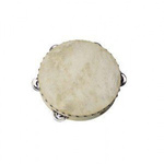 Tamburyn z 5 dzwonkami, skóra naturalna