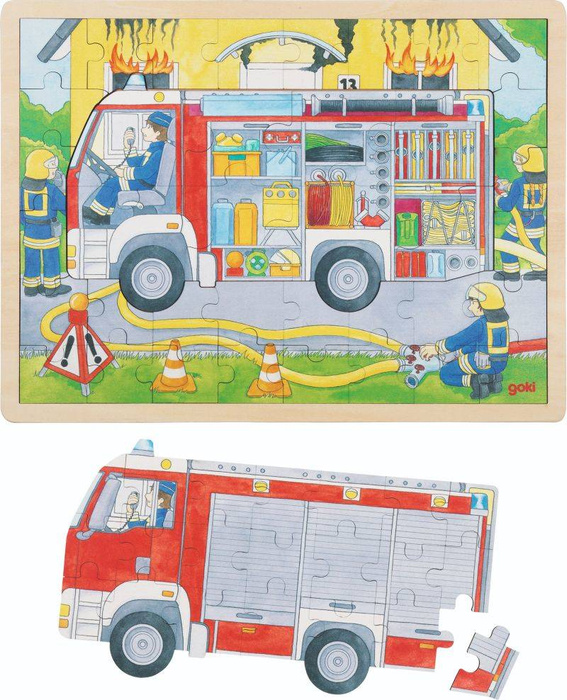 Drewniane puzzle warstwowe Straż Pożarna Goki 