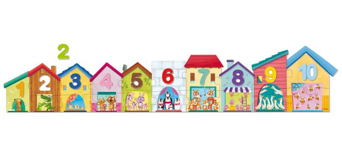 Puzzle dla dzieci Cyfry 1-10 Goula
