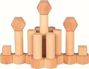 Drewniane klocki Hexa wykończone olejem z orzecha włoskiego Goki Nature