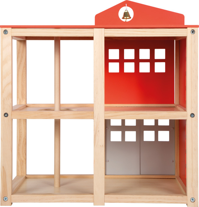 Duża drewniana remiza strażacka z akcesoriami i dźwiękiem Small Foot 