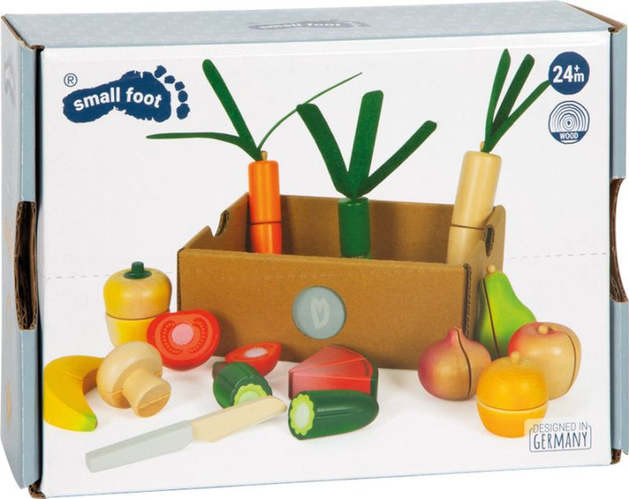 Drewniane owoce i warzywa do krojenia Small Foot