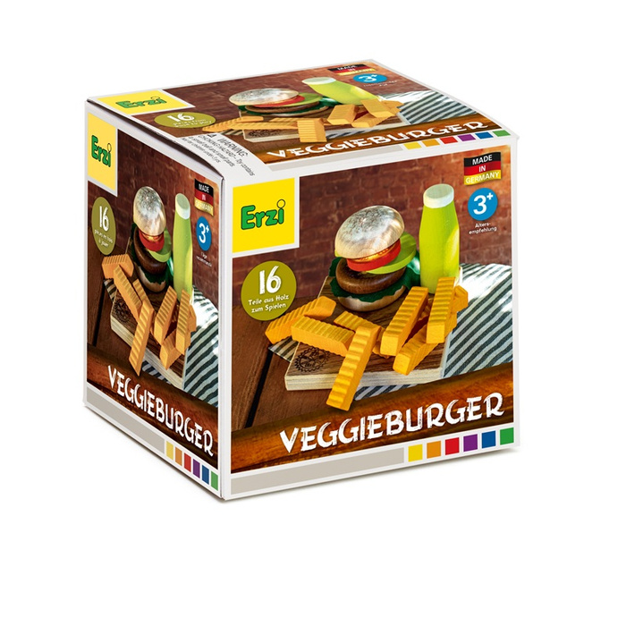 Zestaw produktów spożywczych do zabawy wegetariański Burger Erzi