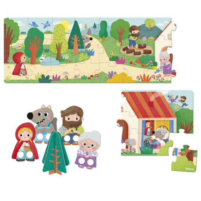 Puzzle dla dzieci XXL Czerwony kapturek Goula