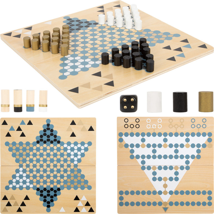 Gra planszowa 2w1 Halma i Malefiz Gold Edition Small Foot 
