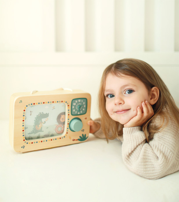 Drewniana pozytywka Telewizor Safari Small Foot