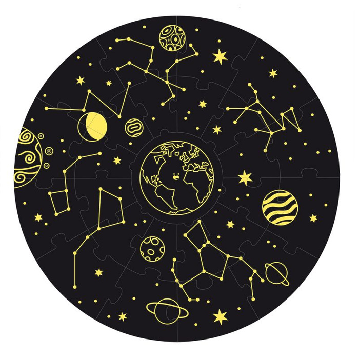 Okrągłe puzzle dla dzieci XXL Kosmos Goula