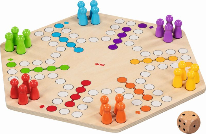 Ludo drewniana gra planszowa chińczyk Goki