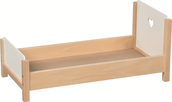 Drewniane Łóżeczko dla lalek Serduszko Goki