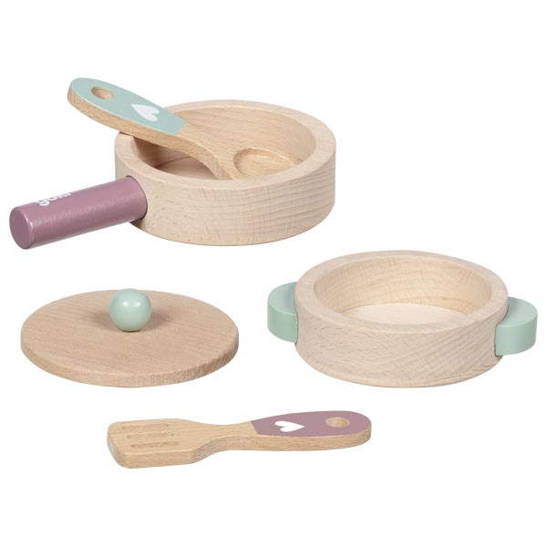 Zestaw garnków dla dzieci z drewna Kitchen love Goki