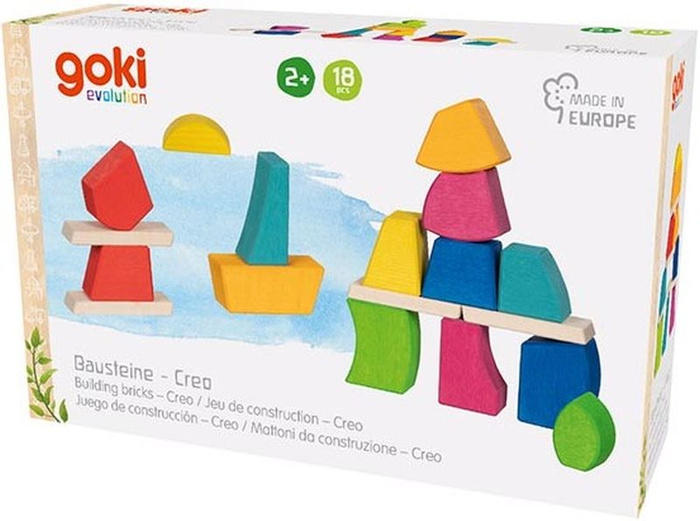 Zestaw klocków drewnianych Creo Goki
