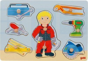 Drewniana układanka Złota rączka Goki