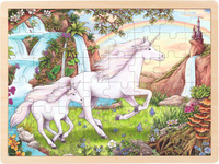 Drewniane puzzle Jednorożce Goki 