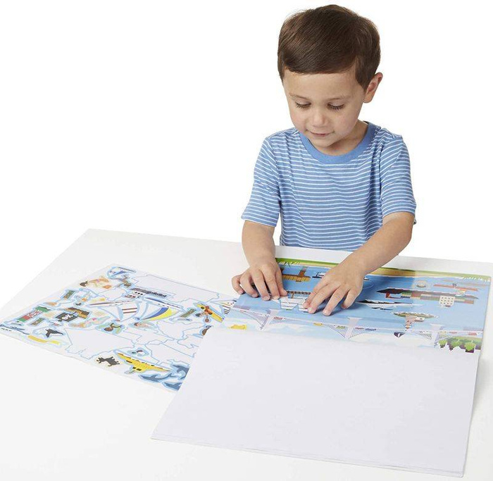 Zestaw z naklejkami wielokrotnego użytku Pojazdy Melissa & Doug