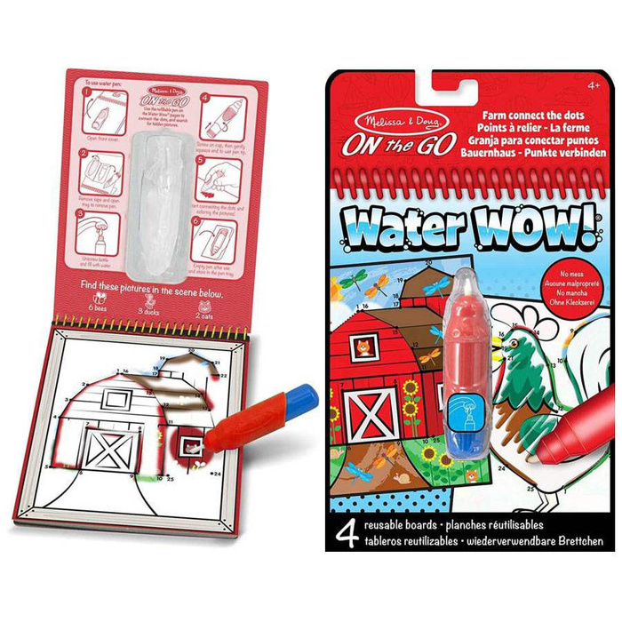 Wodna kolorowanka Water Wow Farma Połącz punkty Melissa & Doug