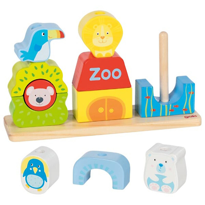 Układanka na palikach Zoo Goki