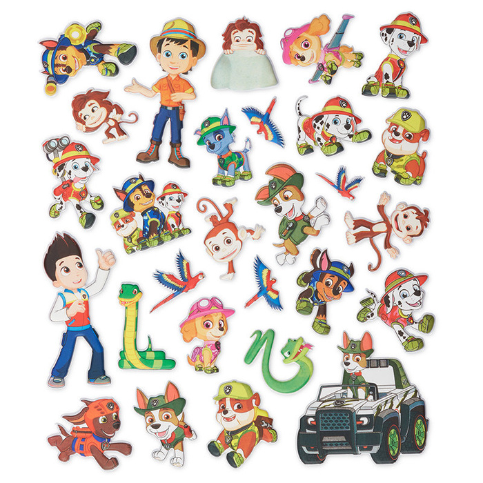 Naklejki wielokrotnego użytku z książką Psi Patrol Puffy Sticker – Jungle Melissa and Doug